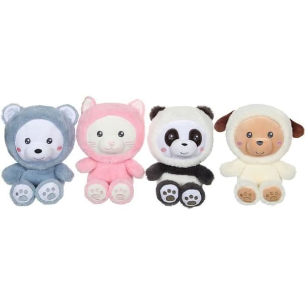 Hoody Pets Cat Plyschleksak - GIPSY TOYS - Rosa, 24 cm