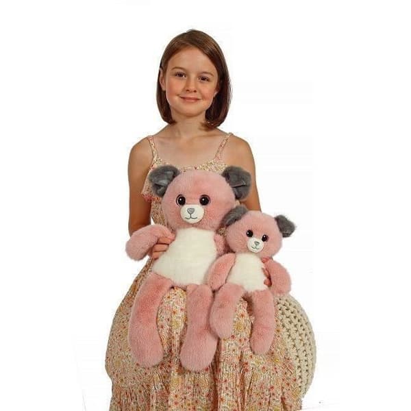Leggies Dog Plush Toy - GIPSY TOYS - Rosa och Grå, 48 cm