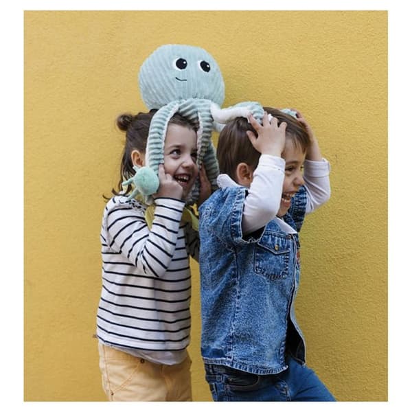Les Déglingos - Plysch Ptipotos Octopus mint Filou - GLOBE TROTOYS