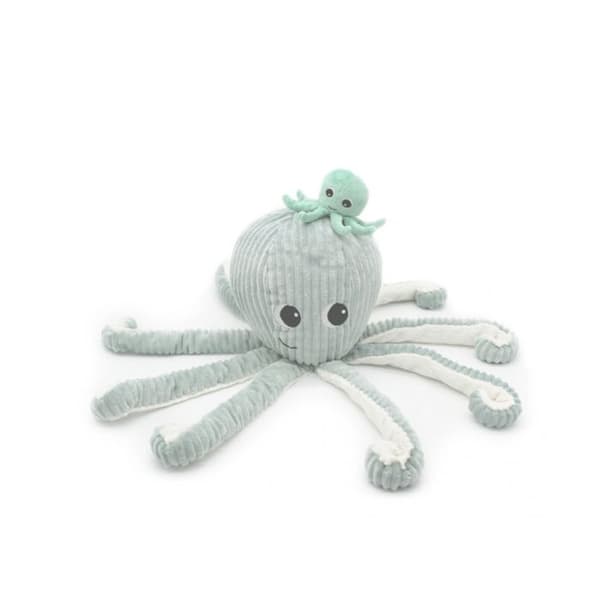 Les Déglingos - Plysch Ptipotos Octopus mint Filou - GLOBE TROTOYS