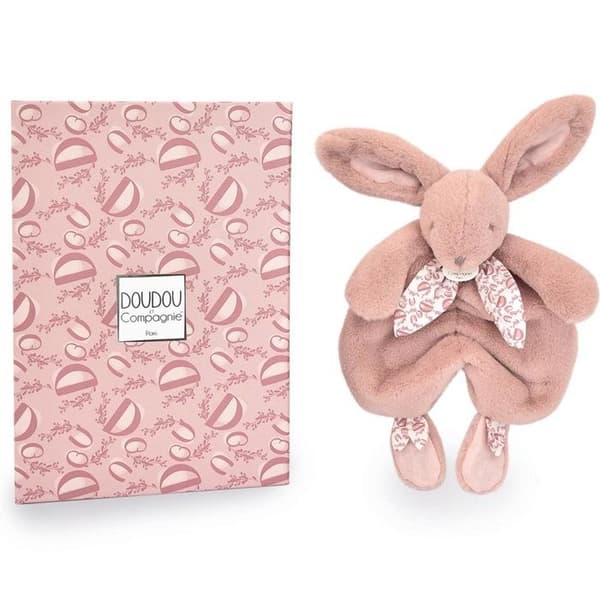 DOUDOU kanin - Rosa täcke