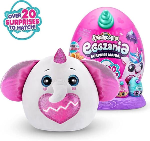 Rainbocorns - 9258E - Eggzania Mania, Elephantcorn Collectible Surprise Plush Pet, Elephant
