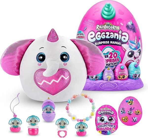 Rainbocorns - 9258E - Eggzania Mania, Elephantcorn Collectible Surprise Plush Pet, Elephant