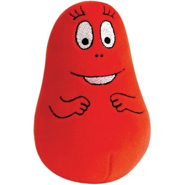 Box med 9 Barbapapa plyschleksaker +/- 15 cm - JEMINI - Inkluderar Barbapapa, Barbamama och deras sju barn.