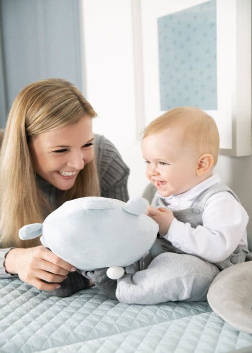 ROBA Lil Cuties 'Sammy' plyschkudde för barn - Silvergrå