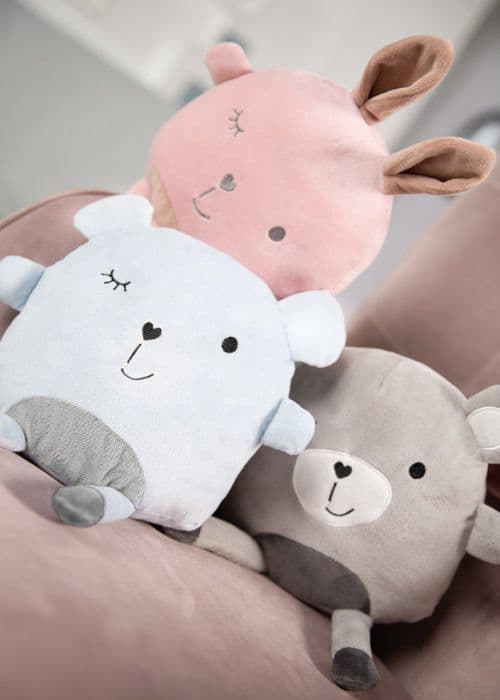 ROBA Lil Cuties 'Sammy' plyschkudde för barn - Silvergrå