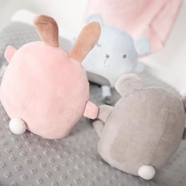 ROBA Lil Cuties 'Sammy' plyschkudde för barn - Silvergrå