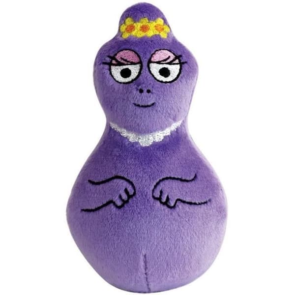 Box med 9 Barbapapa plyschleksaker +/- 15 cm - JEMINI - Inkluderar Barbapapa, Barbamama och deras sju barn.