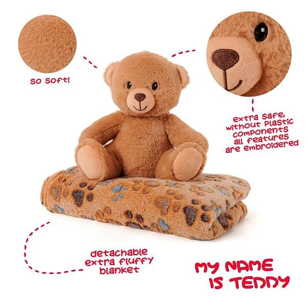 Perletti Teddy Med Filt Teddy 22 Cm Orange