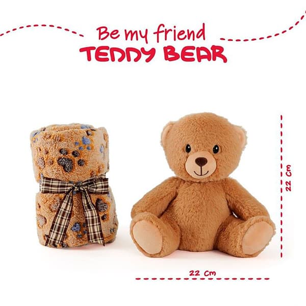 Perletti Teddy Med Filt Teddy 22 Cm Orange