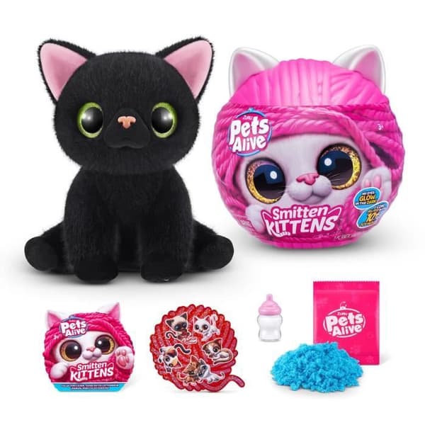 Interaktiva plyschleksaker - ZURU - Smitten Kittens S1 - 8 kattungar att samla in med ljud och flaska