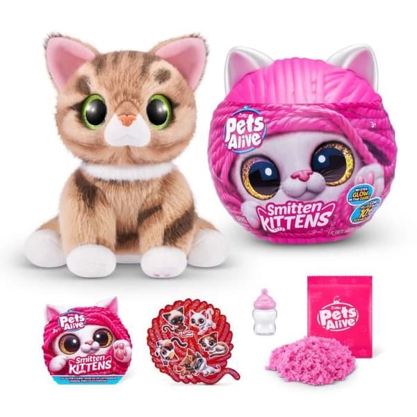 Interaktiva plyschleksaker - ZURU - Smitten Kittens S1 - 8 kattungar att samla in med ljud och flaska