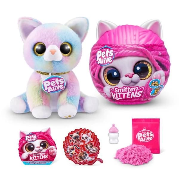 Interaktiva plyschleksaker - ZURU - Smitten Kittens S1 - 8 kattungar att samla in med ljud och flaska