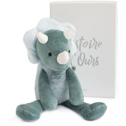 Täcken - BEAR STORY - Sweety Chou Dino Blue - För baby från födseln - Mjuk och lätt att hantera