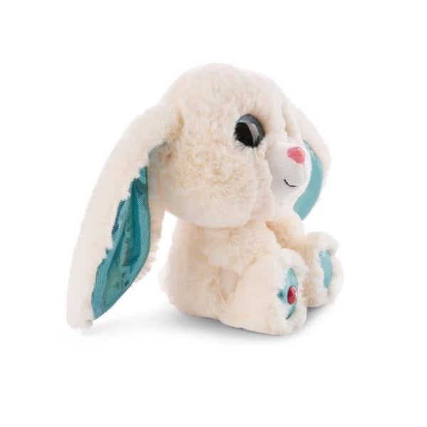 Peluche - Nici - Glubschis - Junior Kanin 15 cm - Vit/Blå - För barn från 4 år