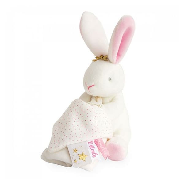Doudou - Doudou et Compagnie - Rosa kaninblommor - 10 cm docka - Perlidoudou pulver