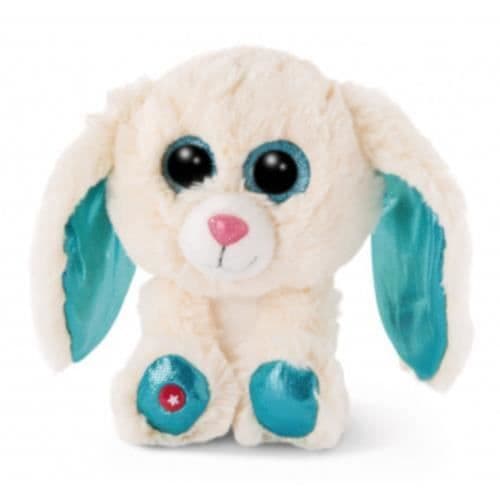 Peluche - Nici - Glubschis - Junior Kanin 15 cm - Vit/Blå - För barn från 4 år