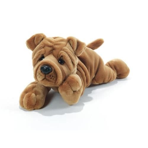 Mjukleksak - PUSH & COMPANY - RUGA hund SHARPEI liggande - 40 CM - Baby