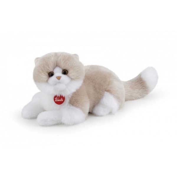 Plyschleksak - TRUDI - Giada katt - Vit - 47 cm - Inredning