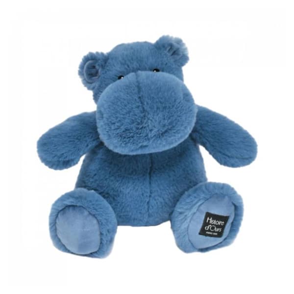 Hip'Blue Hippopotamus mjukisdjur Histoire d'Ours - Blå - 25 cm