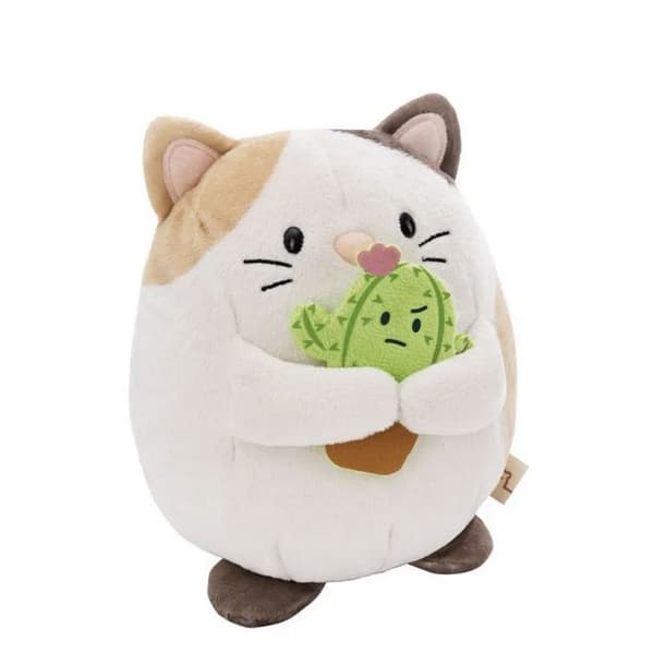 'Peluche - Nici - Katt Angy - 27 cm - Beige - Kaktus - Samling Big Friends'