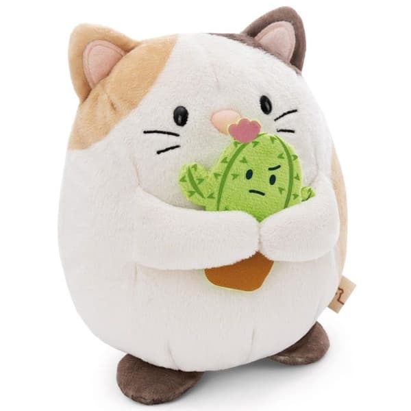 Plyschleksak - Nici - Angy Cat - 16 cm - Beige - Super Mochi Collection