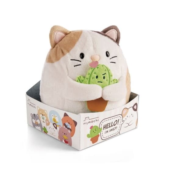 Plyschleksak - Nici - Angy Cat - 16 cm - Beige - Super Mochi Collection