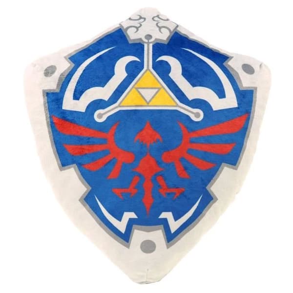 Legenden om Zelda Hylian Shield blå/grå plyschfigur