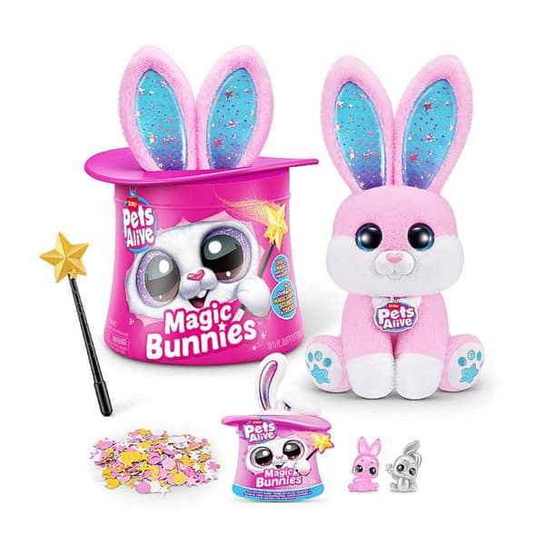 Interaktivt spel - ZURU - PETS ALIVE Magic Bunnies - 20 överraskningar - Ljus effekter - Blandat