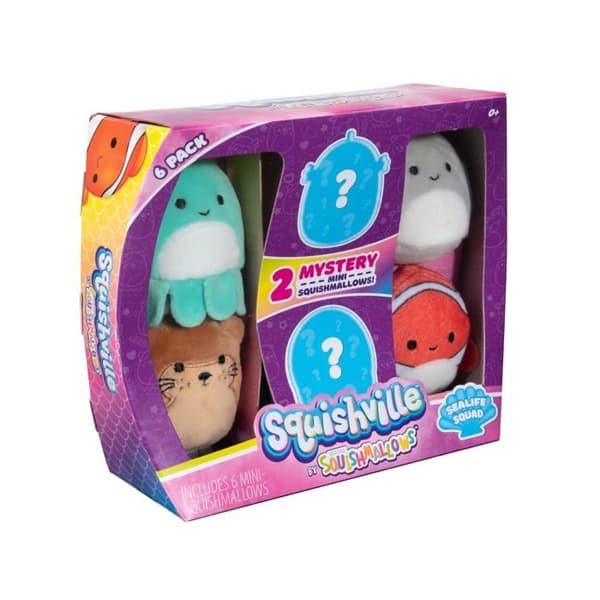 Plysch Squishville från squishmallows - SQM0067 - Animals Toy, , Sealife Squad, Mini