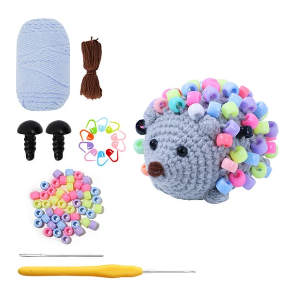 INF DIY Heklesett, Søtt Pinnsvin Amigurumi-sett for nybegynnere