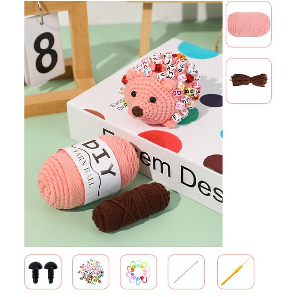 INF Tee-se-itse-virkkauspakkaus, suloinen siiliamigurumi aloittelijoille