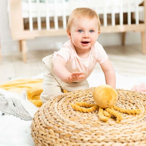 NATTOU Doudou Pieuvre Lapidou - 23 cm - 100% polyester - Oker