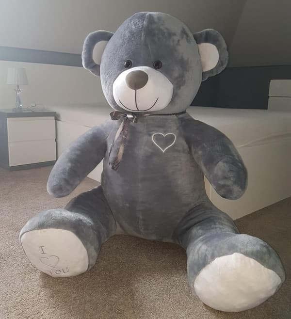 190cm Rosa 'Jag Älskar Dig' Teddybjörn - Perfekt Romantisk Gåva för Partners & Barn