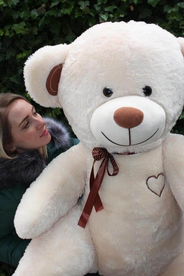 165 cm Blød Plush Teddybjørn - EU-produceret, Jeg Elsker Dig Broderi, Perfekt Gave til Børn