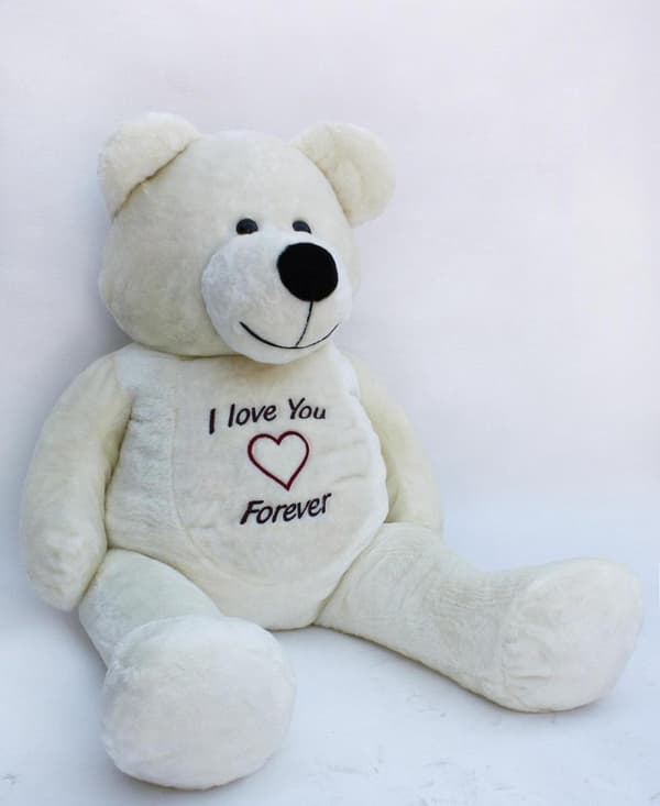 180cm Premium Plush Knuglebjørn - Unik 'I Love You Forever' Gave - Europæisk Fremstillet
