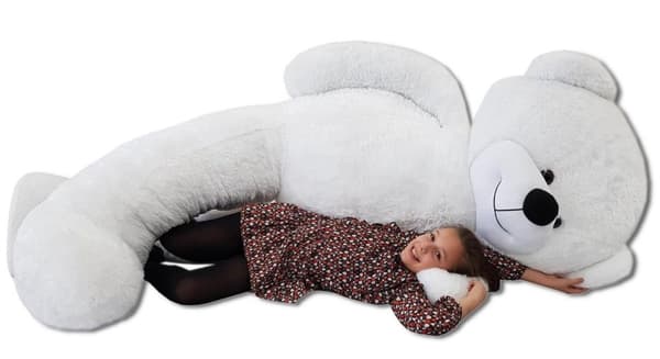 Miljøvenlig XXL Teddybjørn, 220cm, Anti-Allergi Bomuld, Fremstillet i Europa