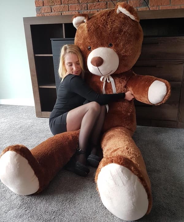 Lyxig XXL Teddybjörn 205cm - Anti-allergen bomull, Perfekt uttrycksfull gåva