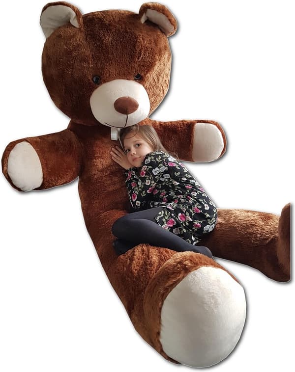 Miljøvenlig XXL Teddybjørn - 205 cm, Anti-Allergi Bomuld Plush, Bæredygtig Gave