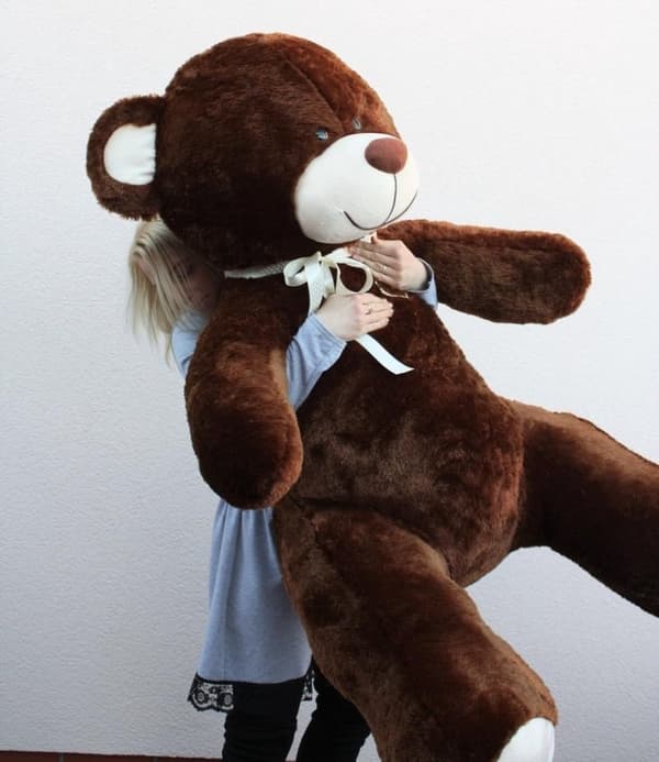Unik 190cm brun 'Jeg elsker dig' Teddybjørn - Perfekt gave til særlige øjeblikke