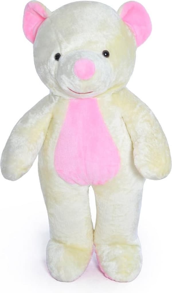 Lyxig 155 cm Jätte Krambjörn - Vit/Rosa, Perfekt Unik Present