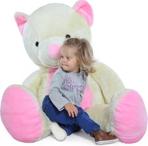 155cm Stor Blød Plush Teddybjørn - Sikker, Holdbar, Europæisk Fremstillet til Børn