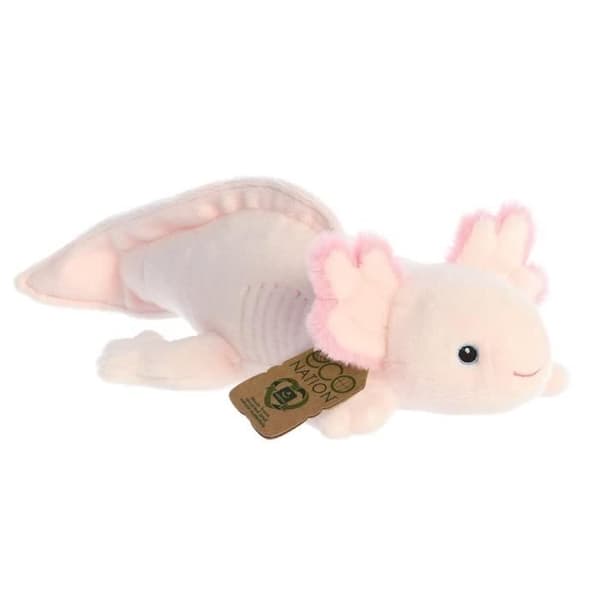 Ekoansvarig rosa Axolotl plyschleksak - Aurora World - Eco Nation