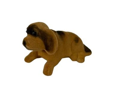 En hund med ett nickande huvud