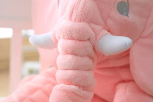 Mjuk rosa plysch elefant - Säker & bekväm kramkamrat för barn