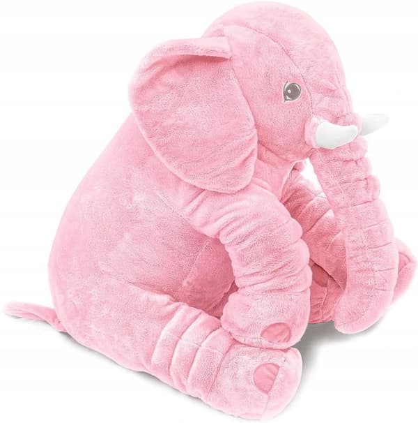 Mjuk rosa plysch elefant - Säker & bekväm kramkamrat för barn