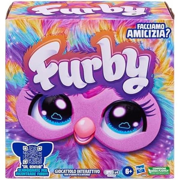 Elektronisk plyschleksak - HASBRO - Furby Tie Dye - 15 cm - Interaktiv - 5 spellägen