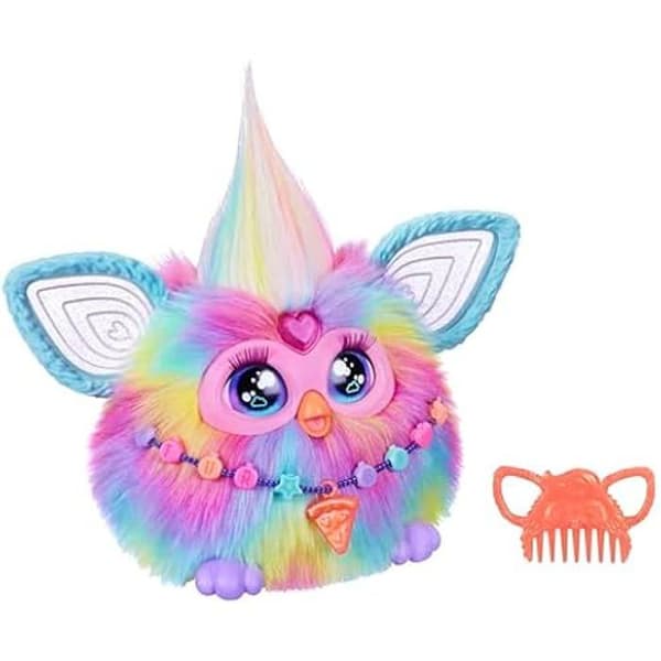 Elektronisk plyschleksak - HASBRO - Furby Tie Dye - 15 cm - Interaktiv - 5 spellägen