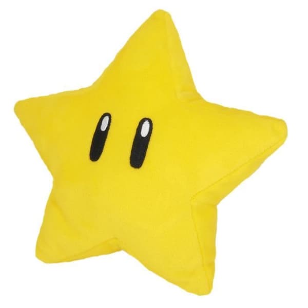 Super Mario plyschleksak - Super Star 18 cm