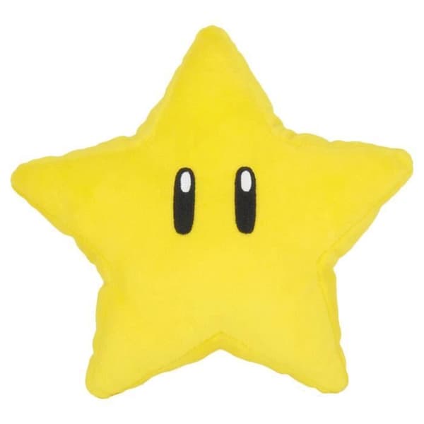 Super Mario plyschleksak - Super Star 18 cm